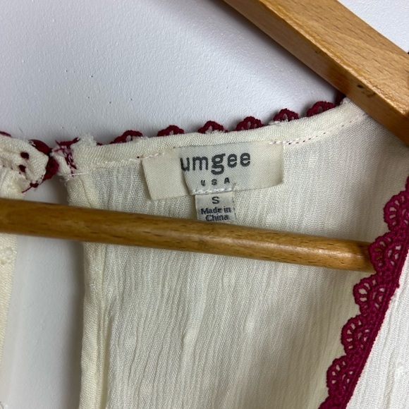 Umgee Usa Flare Lace Sz S Sleeveless oversized Hippie Boho midi Dress popcorn - Picture 4 of 8